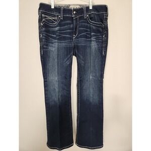 Women's Ariat REAL Denim Mid Rise Bootcut Jeans Size 32R Dark Wash